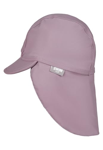 Sterntaler Schirmmütze Nacken Uni - Baby- und Kinder Mütze mit Nackenschutz - UV-Schutz 50+ Bademütze - Kopfbedeckung Schwimmbad und Strand - Mädchen Bademode - blasslila, Größe 53