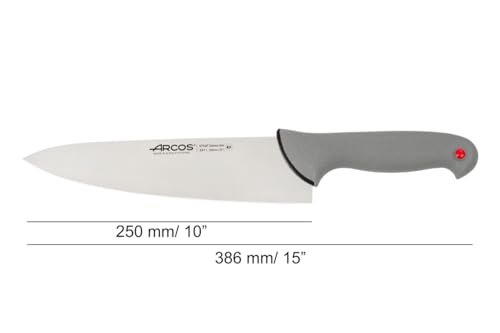 Couteau de chef Arcos anti-fatigue acier Nitrum manche élastomère noir - 3