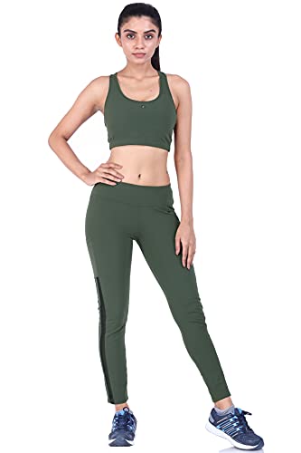Image of Women's JUST-Dry Ankle Length Gym Workout Yoga Fitness Active Sports Pants
