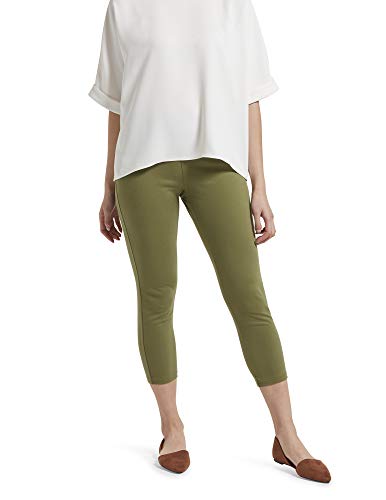 No Nonsense Women s Classic Denim Capri Leggings with Pockets, Fatigue, Large