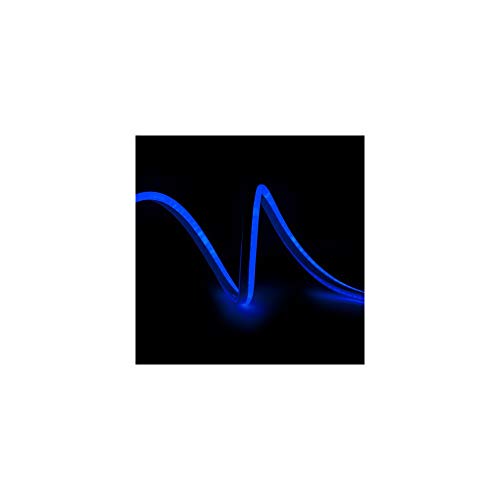 Greenice Tira LED Manguera Neon Flex 4W 220V 6x12mm SMD2835 120/M x1M 40.000H [CA-NF6X12-B]-Azul