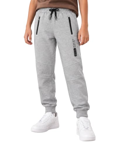 Image of Alan Jones Clothing Boys Solid Joggers Trackpant | Ribbed Hem & Waist | Drawstring Closure | Sizes 5-16 Years | Heavy GSM Fabric