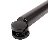 Tischbein Möbelbein Möbelfuss einzeln auf Rolle mit Bremse ø 50mm Gesamthöhe 710mm in 5 verschiedenen Farben (Schwarz)