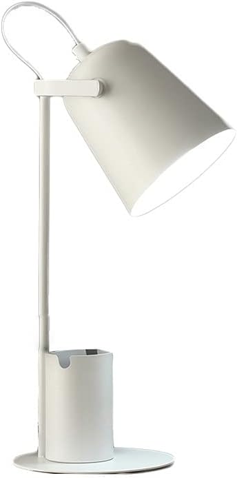 Table Lamps,Led Desk Lamp with Pen Holder Wrought Iron Desk Lamp for Children's Learning Soft Light Eye Protection 3 Color Temperatures Home Office Decoration,/Pink