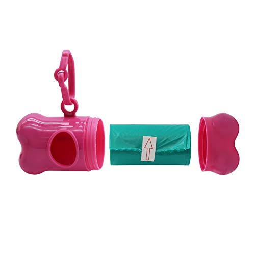 Innolife Set Of 6 Bone Shaped Dispensers + 90Pcs Pet Waste Bags, Dog Waste Bags, Bulk Poop Bags On A Roll, Clean Up Poop Bag #TOP2