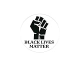Black Lives Matter Raised Fist Button Pin - Inexpensive Black Lives Matters Round Metal Button Pin for Awareness Events, Campaigns & Fundraising (1 Pin - Retail)