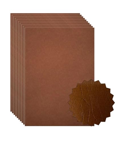 ASENME Set de carton, format A4, marron Papier cartonné texturé (Brun, A4 / 15 unités)