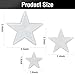 WILDREEDS 24 Pieces Star Iron on Patches, Star Embroidered Patch for Clothing, T-Shirt, Backpacks, Hats, Jeans, Jackets (White)