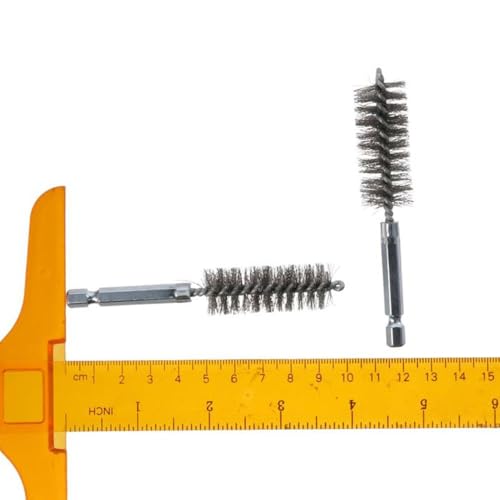 Image of 6PCS Stainless Steel + Nylon Twisted Wire Bore Brushes 8 /10 /12 /15 /17 /19MM Cleaning, Polishing, Paint /Rust Removal