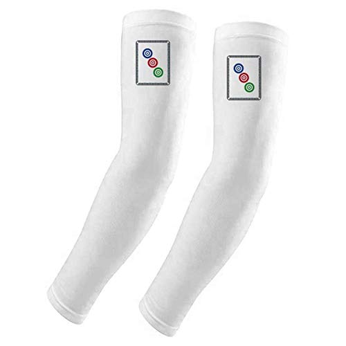 Manchon Mahjong Cercle à pois élastique et anti-UV pour les bras