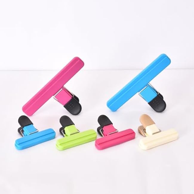 12 PCS Chip Clips Bag Clips Food Clips for Bags Sealing Clip Large Size Food Bag Clips for Food Storage Kitchen and Home£¨6.1in x4£¬3.07in x8£©