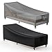 Produktbild Gartenliege Abdeckung Wasserdicht 200x75x40/70cm mit großen Luftauslass, Mrrihand Abdeckung Gartenmöbel 600D Oxford-Gewebe, Anti-UV, Abdeckung Gartenliege, Kordelzug, 4 Schnallen