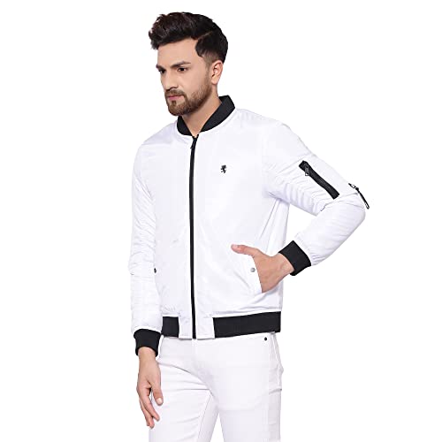 Image of Red Tape Men White Bomber Jacket