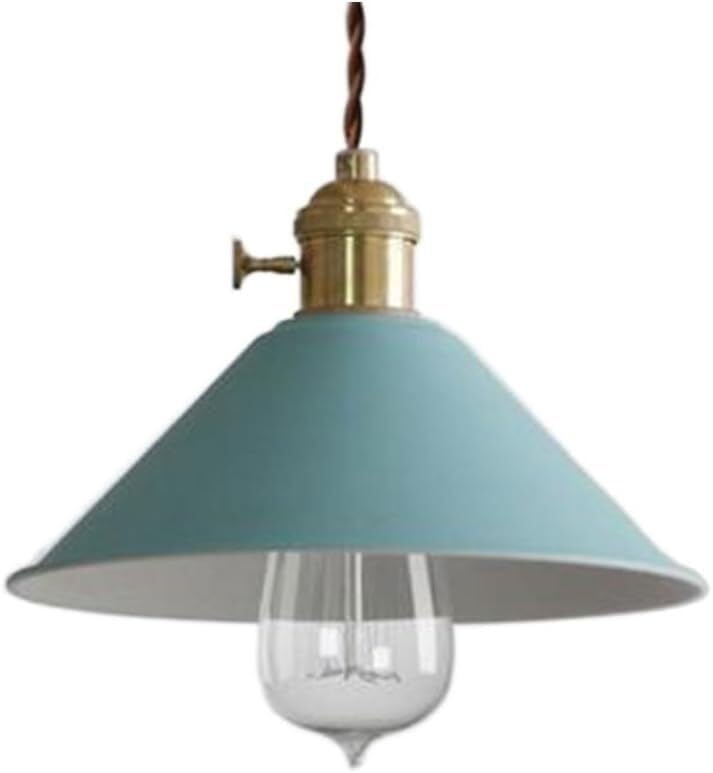 Luminaires suspendus rétro et lampe colorée bleu E27 pour décoration de couloir