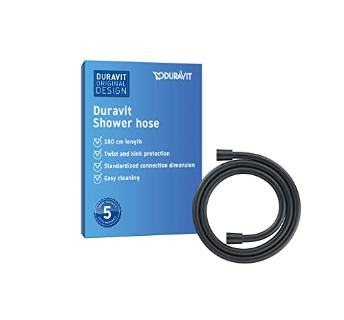 Duravit Universal Shower Hose, Shower Hose 1,80 m with Anti-Twist Protection, Kink Protection, Black Matt
