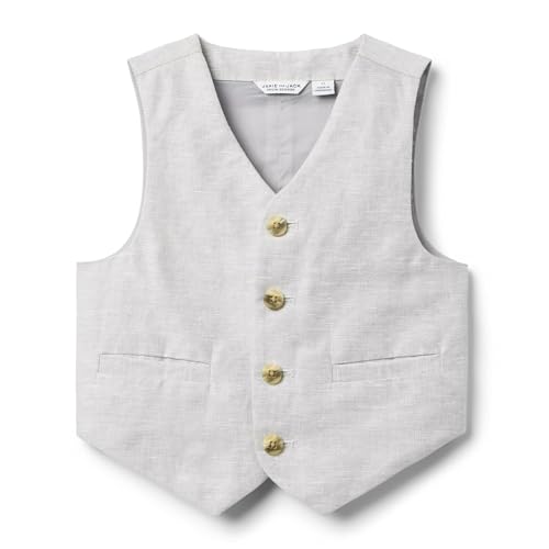 Janie and Jack Boys' Linen Dress Up Vest (Toddler/Little Big Kids)