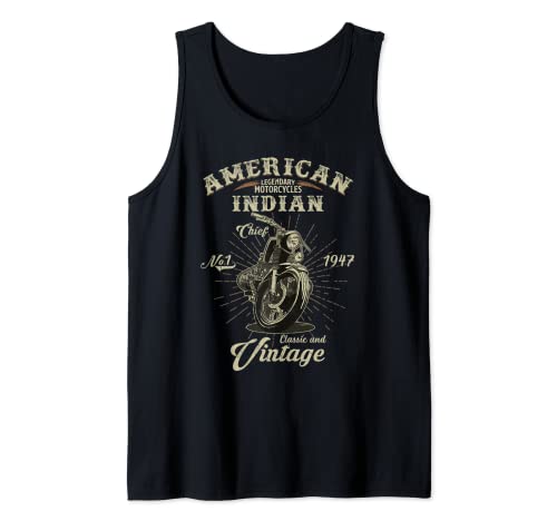 Vintage American Motorcycle Indian for Old Biker Gifts Shirt Tank Top