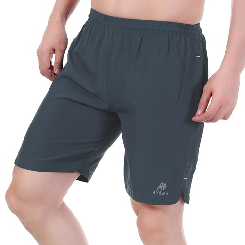 Image of Sports Shorts for Men, Athletic Running & Gym Shorts with Zip Pocket, Regular Fit Training Shorts