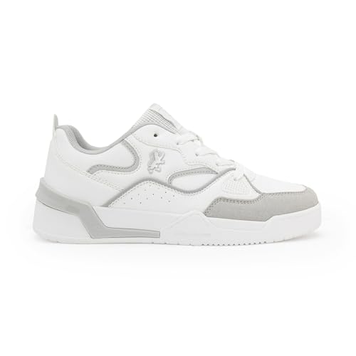 Image of Red Tape Women's Sneakers White Grey Pu Round Toe Lace-Up