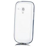 iCues | Compatible with Samsung Galaxy S3 Mini | Transparent TPU Case Clear | [Screen Protector Included] Clear Rubber Cover Crystal Transparent Silicone Shell TPU Minimalist