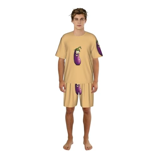 Pyjama 2 pièces homme en textile léger contre la transpiration