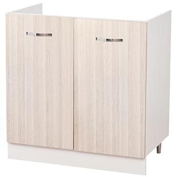 Foto di Shally Dogan Mobile Sottolavello per Cucina 2 Ante componibile Mobiletto base da 80 per lavello (80 x 50 x 85 cm, Olmo)