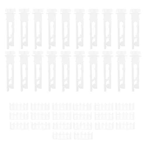 VGOL 40 Piezas (20 Juegos) Vástagos Persianas Blancas Accesorios Cortinas Verticales Vástagos Y Engranajes Paletas Portadoras Componentes Persianas Verticales de 3-1/2 Pulgadas O 5 Pulgadas