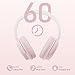 Gankoii Wireless Headphones, Bluetooth Over Ear Headsets with Microphone, Hi-Fi Audio, 60H Playtime, Touch Control, Foldable Lightweight, On-Ear Headphones for Girls Women, Travel, Work,