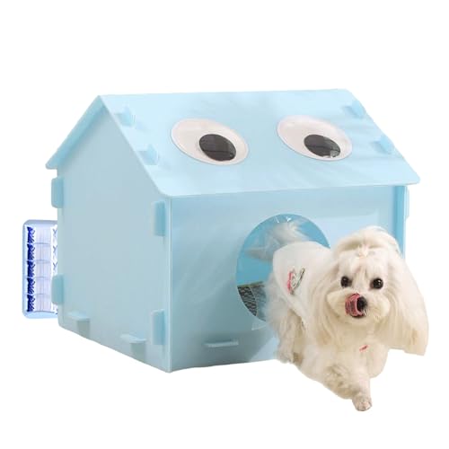 Casa de Aire Acondicionado para Gatos, casa de Perro refrescante con Paquetes de Hielo, Cama ventilada para Cachorros, de Dormir para Interiores y Exteriores, balcón, Dormitorio, Sala de Estar