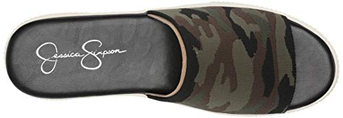 Jessica Simpson Women's Ezira Slide Sandal, Green Combo, 8 #TOP4