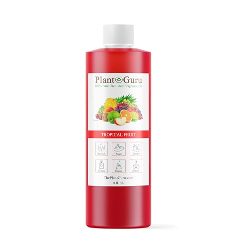 Tropical Fruit Fragrance Oil 8 fl. oz. Scented Oil for DIY Soap Making, Candles, Bath Bombs, Body Butters. Used in Aromatherapy Diffusers, Burners and Warmers. Great Addition to Lotions and Creams.