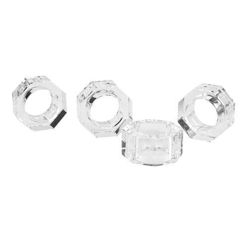 Kitcom Set di 4 portatovaglioli con cristalli, mini portatovaglioli per il giorno del Ringraziamento, riunioni di famiglia, ricevimenti di nozze, decorazione per la casa, viene fornito con confezione