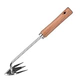 OUGETHER Garden Weeder Hand Tool,Ergonomic Weeding Tools,Stainless Steel Base Easy Weed Removal and