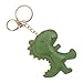 LUOZZY 3pcs Cute Green Dinosaur Charm Keychain for Middle School Backpacks and Keys Fashion Accessory