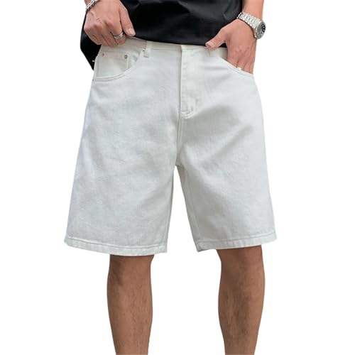 Short d'été droit homme blanc taille moyenne pour éviter la chaleur