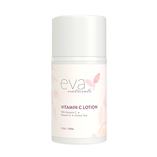 Vitamin C Antioxidant Lotion by Eva Naturals - 1.7 oz - Best Antioxidant Body, Anti Wrinkle Lotion for Free Radical Damage Prevention - Vitamin C Benefits Collagen, Wrinkle & Fine Line Prevention