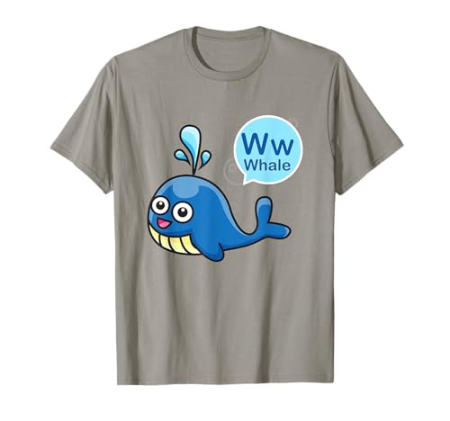 Camiseta con letras del alfabeto «W is for Whale» Camiseta
