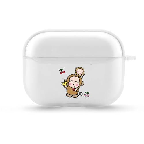 ������̂��񂫂� AirPods Pro �P�[�X AirPods Pro ��2����/��1���� �P�[�X TPU�f�� ���C�����X�[�d�\ �y�� �L�Y�h�~ �ϏՌ� ��LED���C�g �t�b�N�t��