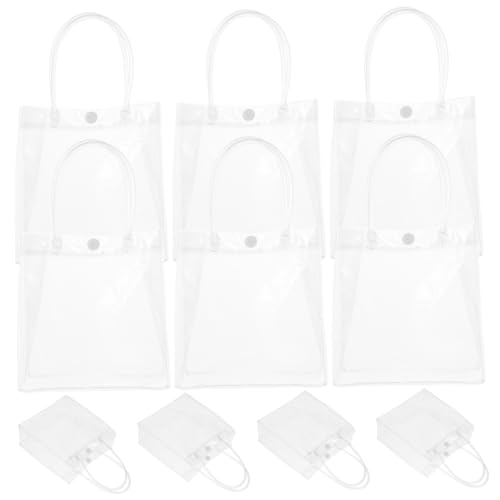 Amosfun 10 Bolsas De Bolsas De Sorpresas Bolsas Transparentes Para Compras Bolsas De Plástico Transparente Con Asas Bolsas Transparentes Para De Fiesta Bolsas