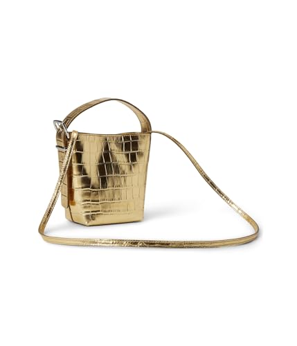 Madewell Essentials Micro Bucket Croc, Gold Metallic2