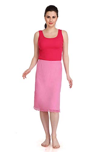 Image of Splash Cotton Rich Regular Skirt Slip for Women - Knee Length