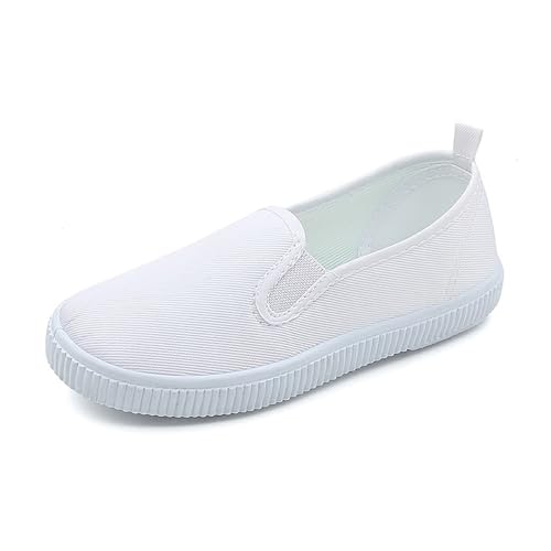 Stylish Girls Sneakers - Breathable Kids' Canvas Shoes for Prewalkers and Kindergarten - Lightweight Comfortable