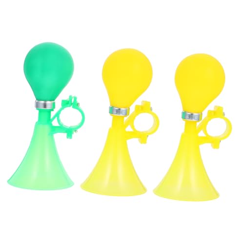 KICHOUSE 3Pcs Loud Bike Horn Durable Air Horn for Mountain Biking Easy Installation Handlebar Alarm Random Color Cycling Safety Bell