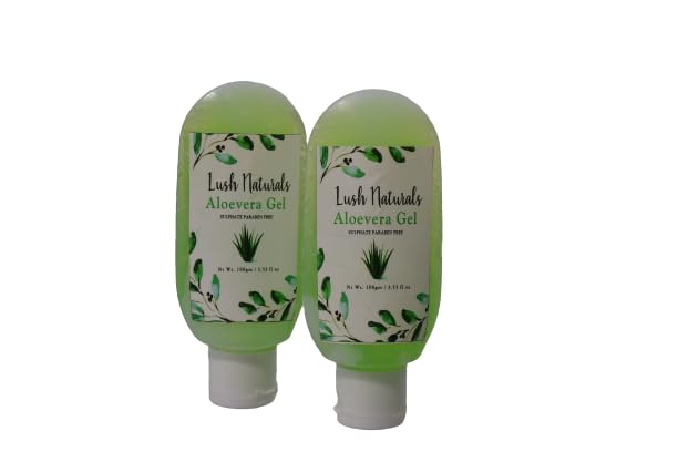 Lush Naturals Aloevera Gel | 100% Organic for Skin & Hair | For Smooth,  Nourished and Moisturised Skin | Non-Sticky Gel | Anti-ageing | Free from  Parabens and Sulfate Ayurvedic Gel -