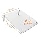 Nobo Notiztfale A4, Mini-Whiteboard Aufstellbares Schreibtisch-Notizboard, Tragbar, Trocken Abwischbares Acrylglas, Rahmenlos, Zuhause/Büro, 210 x 297 mm, Inklusive Marker, Durchsichtig, 1915612