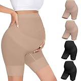 Diawsome Damen-Umstands-Shapewear für Kleider, Hochgeschnittene Schwangerschaftsunterwäsche mit Bauchstütze, 4er-Pack