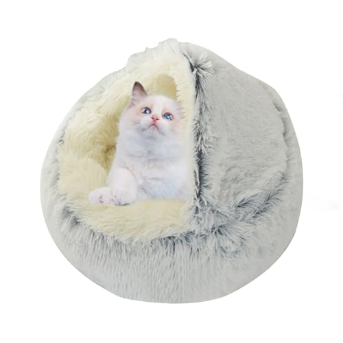 Lettino per cani morbido – rilassante universale per cani | Grotta rimovibile per animali da compagnia, per rilassante, confortevole e caldo per gatti e cani di piccola taglia in inverno