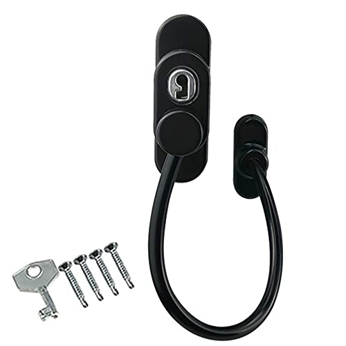 ZHUDAN Entrebâilleur de fenêtre pour portes et fenêtres avec vis et clés, verrou de sécurité pour enfants et bébés Cover