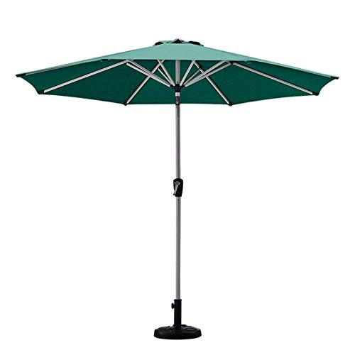Sombrilla para mesa de patio verde que soluciona el calor en el jardín