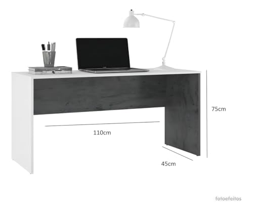 Mesa Para Escritório Escrivaninha Eea Star (Branco)